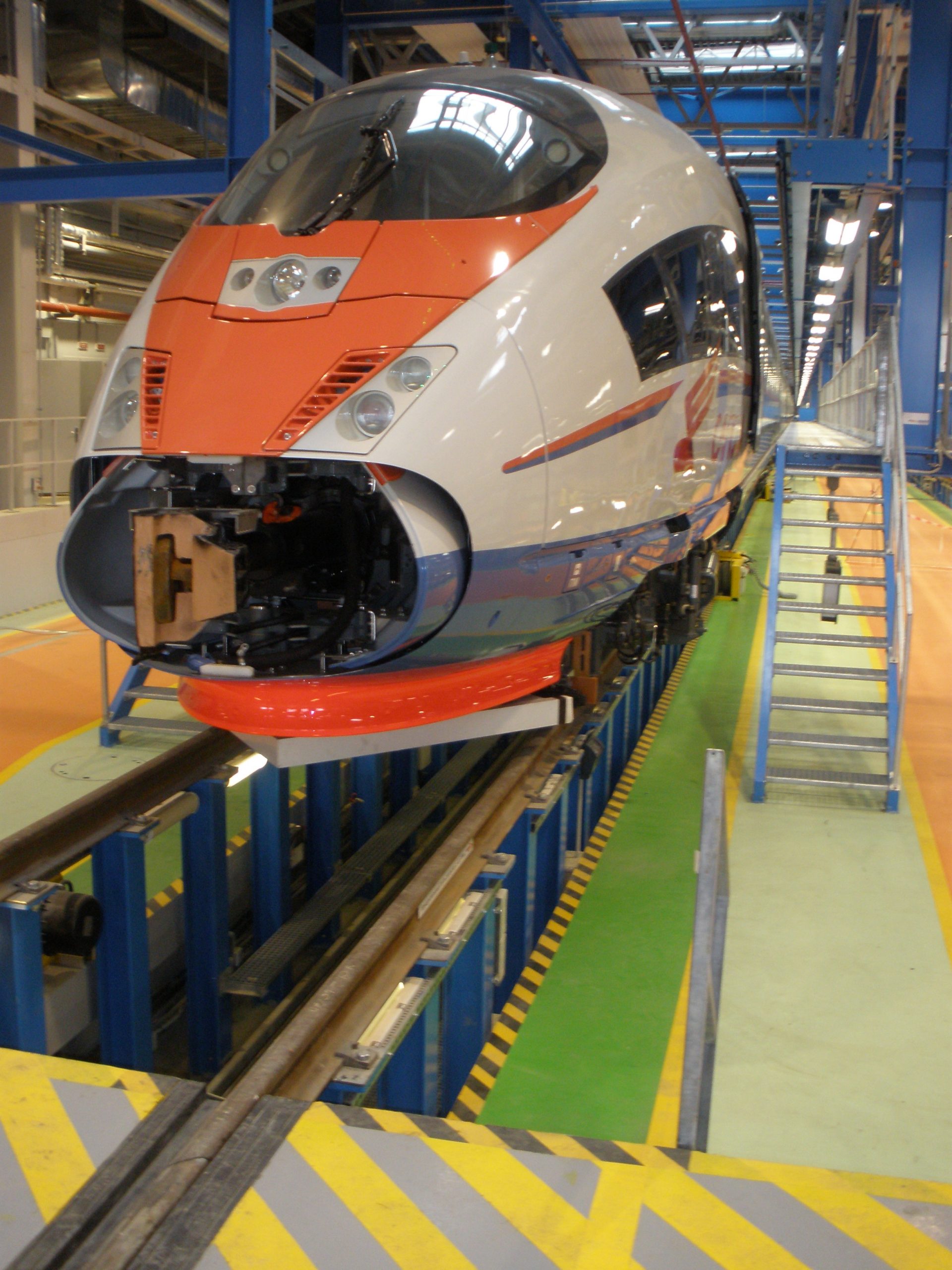 a group of people walking down a set of stairs